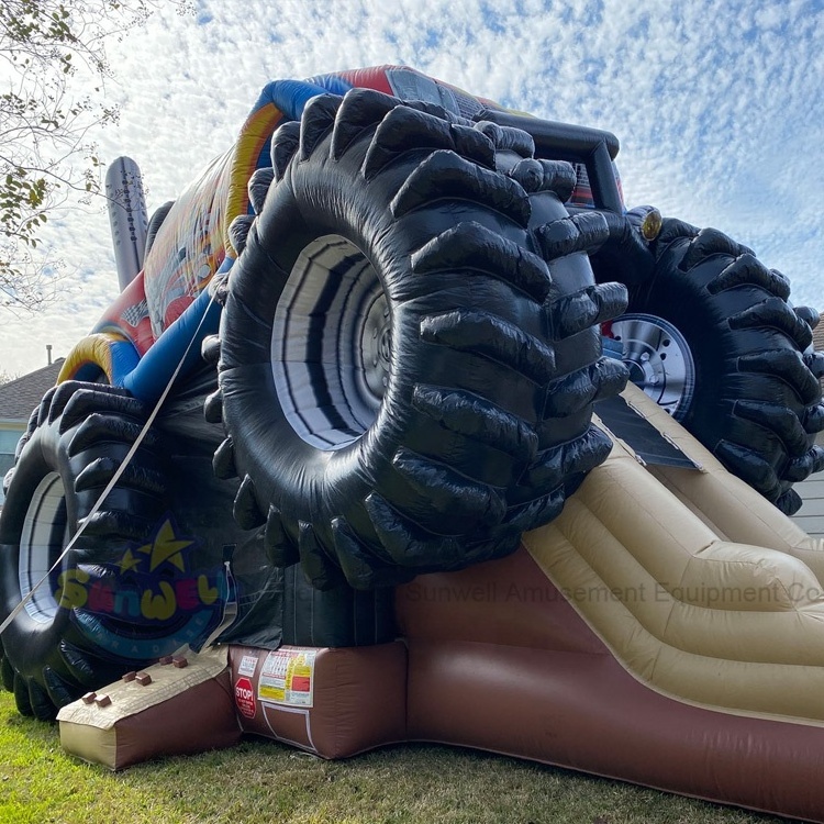 Customized inflatable Grave digger monster truck bounce house jumping bouncy castle