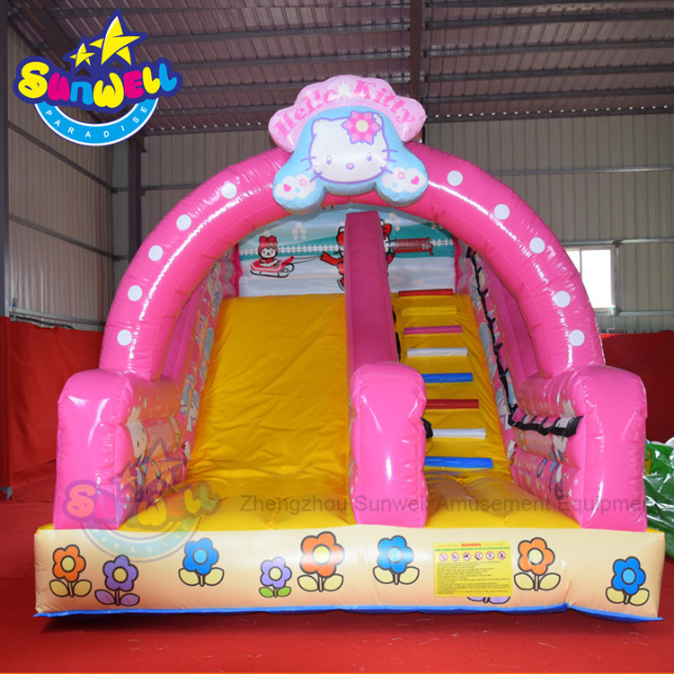 KT cat theme Jumping Castle Inflatable Bouncer kitty hello  Jumper House Slide for Sale