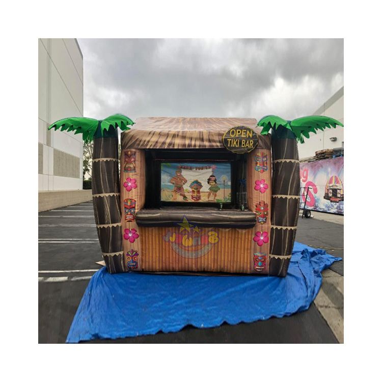 Portable Palm tree inflatable Tiki hut bar inflatable display bar inflatable booth bar for event