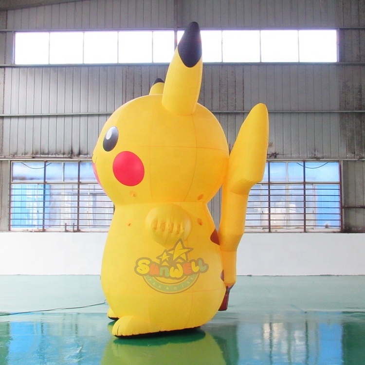 Customized advertising inflatable model balloon for promotion giant pikachu inflatable cartoon poke mon for event