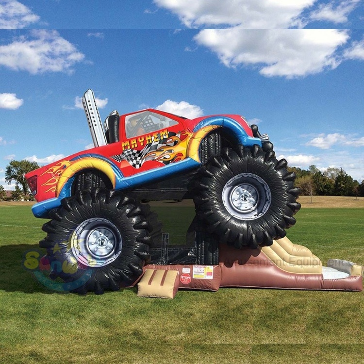 Customized inflatable Grave digger monster truck bounce house jumping bouncy castle