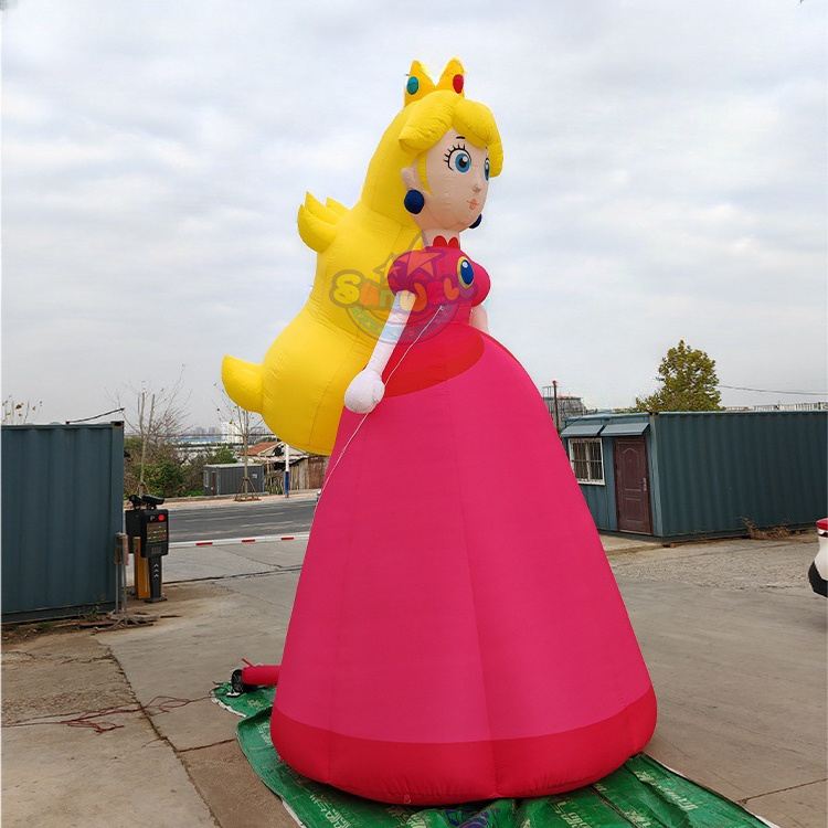 Custom Princess Peach balloon inflatable girl princess cartoon for party event