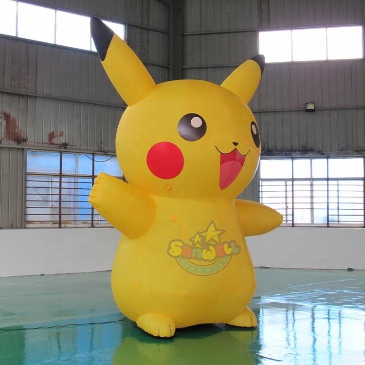 Customized advertising inflatable model balloon for promotion giant pikachu inflatable cartoon poke mon for event