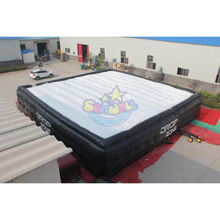 Free Fall Stunt Air Bag Mattress Training Adult Jumping Airbag Landing Crash Mat 10m Huge Inflatable Jump Pad For Sale