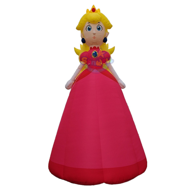 Custom Princess Peach balloon inflatable girl princess cartoon for party event