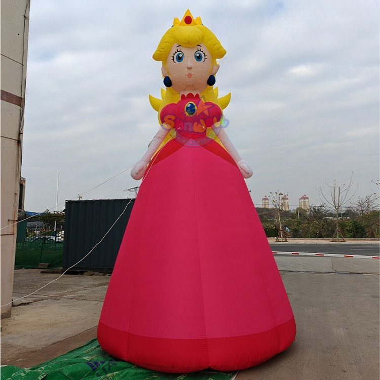 Custom Princess Peach balloon inflatable girl princess cartoon for party event