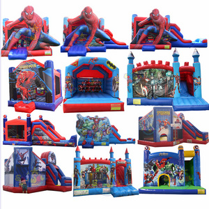 Party Rental Equipment inflatable Water Slide New Design Castle Spiderman Inflatable Bounce House for sale