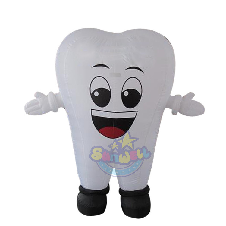 Oxford Cloth Inflatable Tooth Shaped Balloon ,Inflatable Tooth Costume, Inflatable Teeth Model With Toothbrush For Advertising