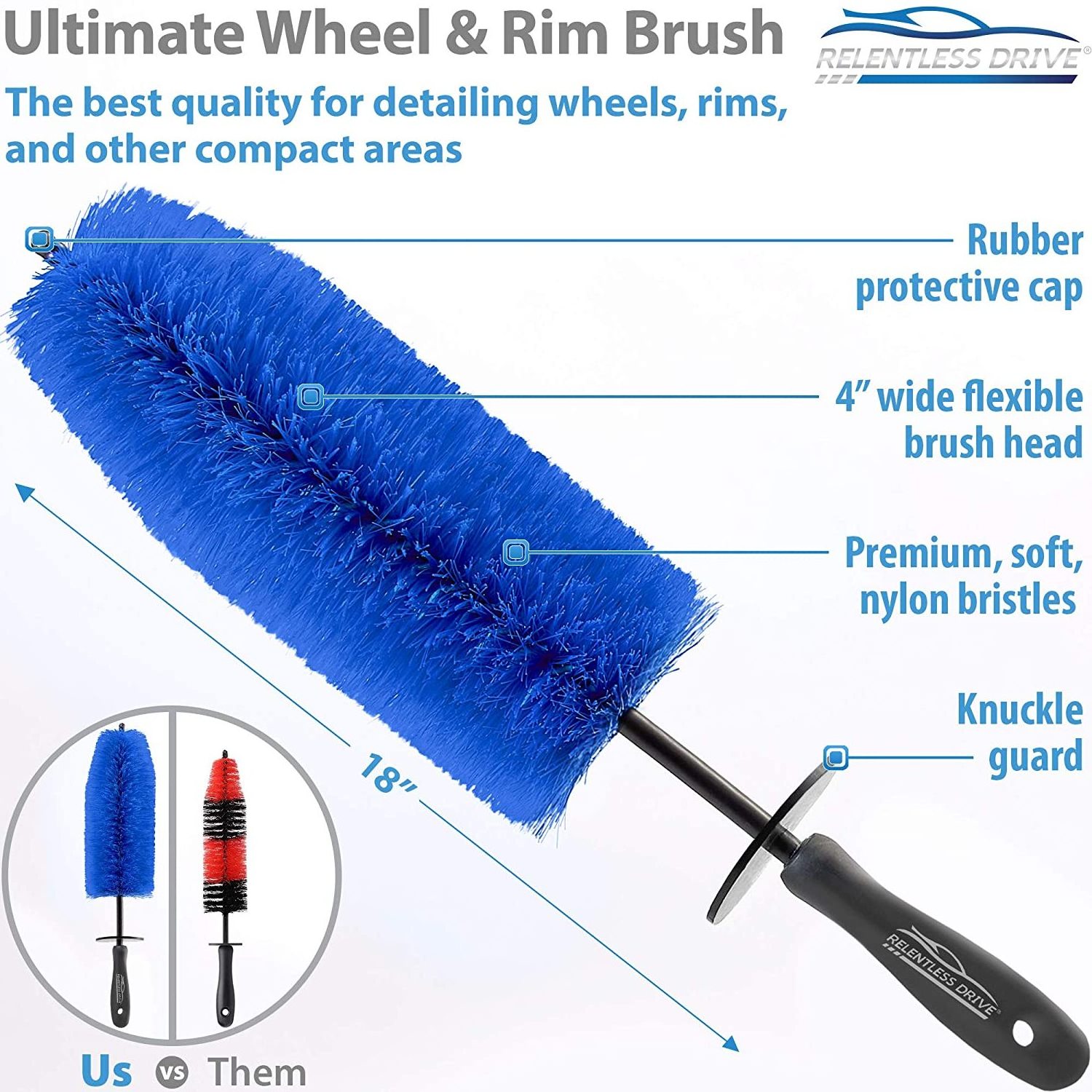 Soft Car Detailing Wheel Brush Washing Products For Car Wash Care Rim Tire Wheel Hub Tyre Cleaner