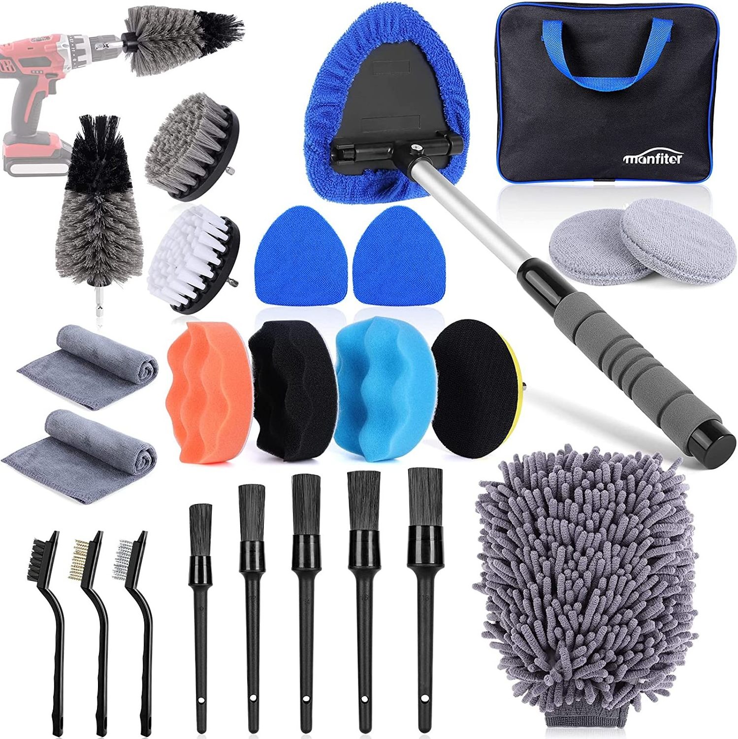 Car Cleaning Accessories Car Beauty Cleaning Tools Tire Details Brush Cleaning Set