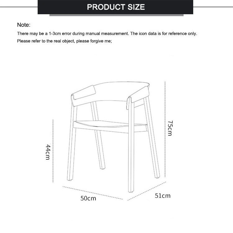 Nordic Style Solid Wood Armchair for Indoor Outdoor Restaurant Furniture Dining Bar Chairs