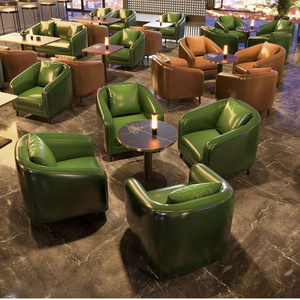 Industrial style cafe sofa seating bar tables and chairs Western-style sofa retro leisure dining furniture