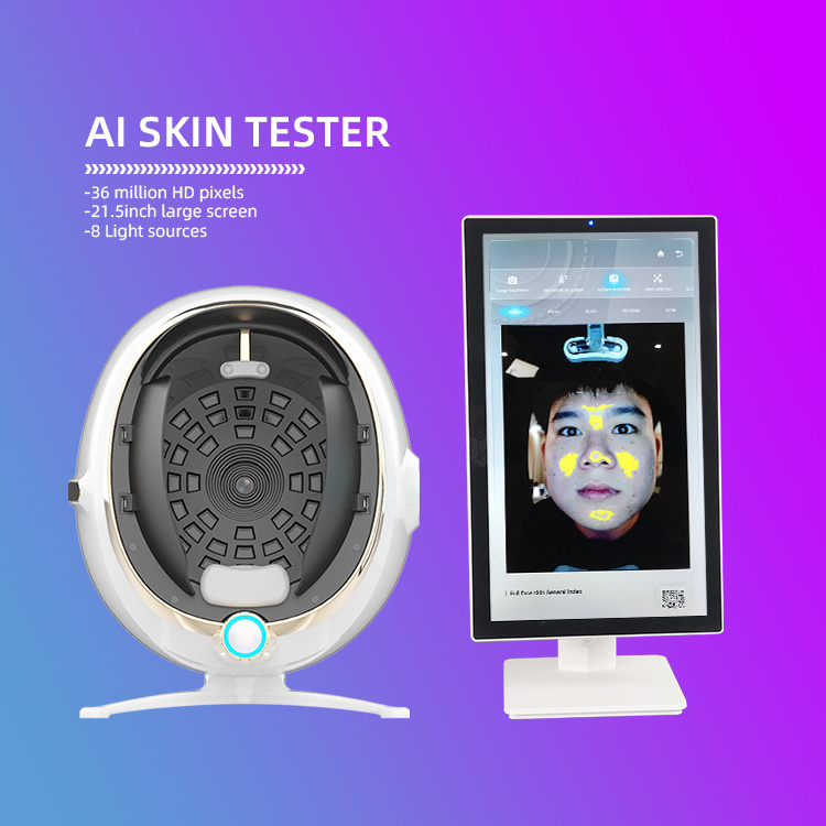 2023 Professional Scan Face Digital 4d 8d Smart Mirror Scanner Facial Skin Analyzer Face Visia 7 Analysis Machine