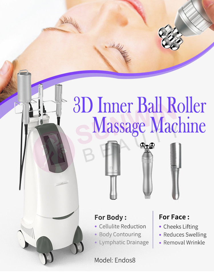 Body Contouring Slimming Shaper Inner Ball Roller Fat Burning 360 rolling Fat reduction rotation RF vacuum slimming machine