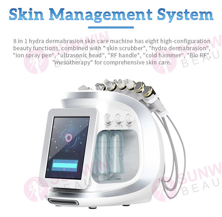 Professional blackhead removal skin scrubber deep cleaning facial with microdermabrasion aquafacial machine for sale