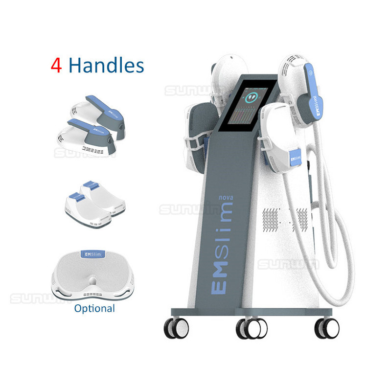 Newest 4 Handles Emslim Nova Neo Pro Muscle Stimulator Building Electric Stimulation Slimming Body Hi-Emt Em slim Neo RF Machine