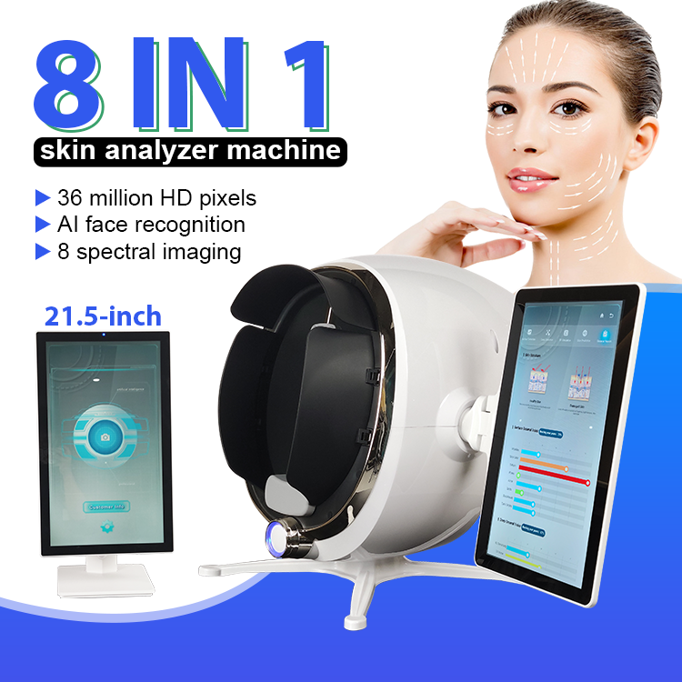 2023 Professional Scan Face Digital 4d 8d Smart Mirror Scanner Facial Skin Analyzer Face Visia 7 Analysis Machine