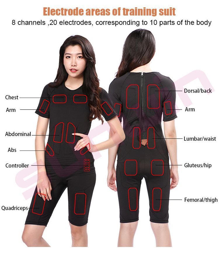 Professional Silicon Electrodes Ems Training Suit Muscle Stimulation Wear Ems Electrical Pulse Training Suit For Personal