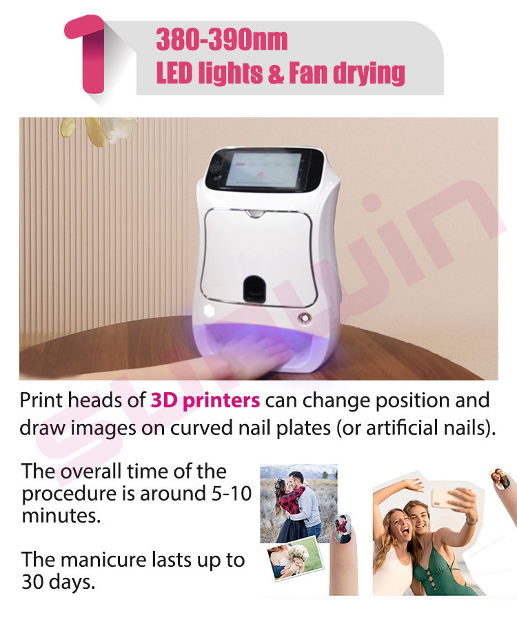 Portable Automatic Manicure DIY Nail Art Printer 3D Digital Nails painting Price Nail Sticker Print Machine