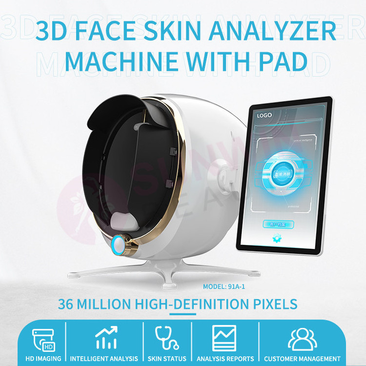 3D Analysis visia facial skin and hair skin analyzer moisture wood lamp digital tester face skin camera analyzer