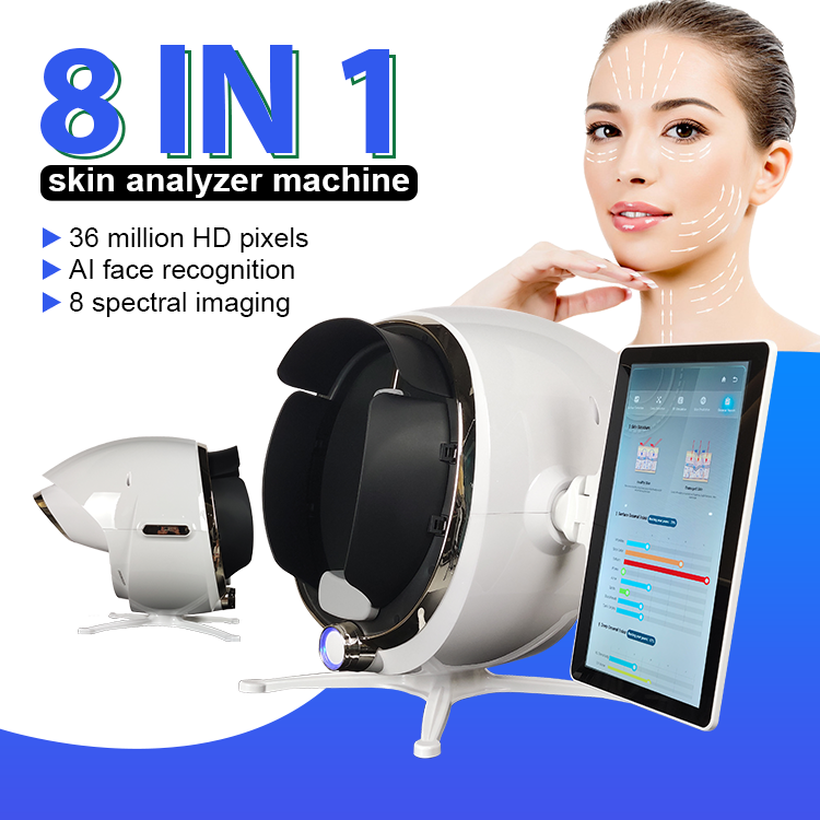 3D Analysis visia facial skin and hair skin analyzer moisture wood lamp digital tester face skin camera analyzer