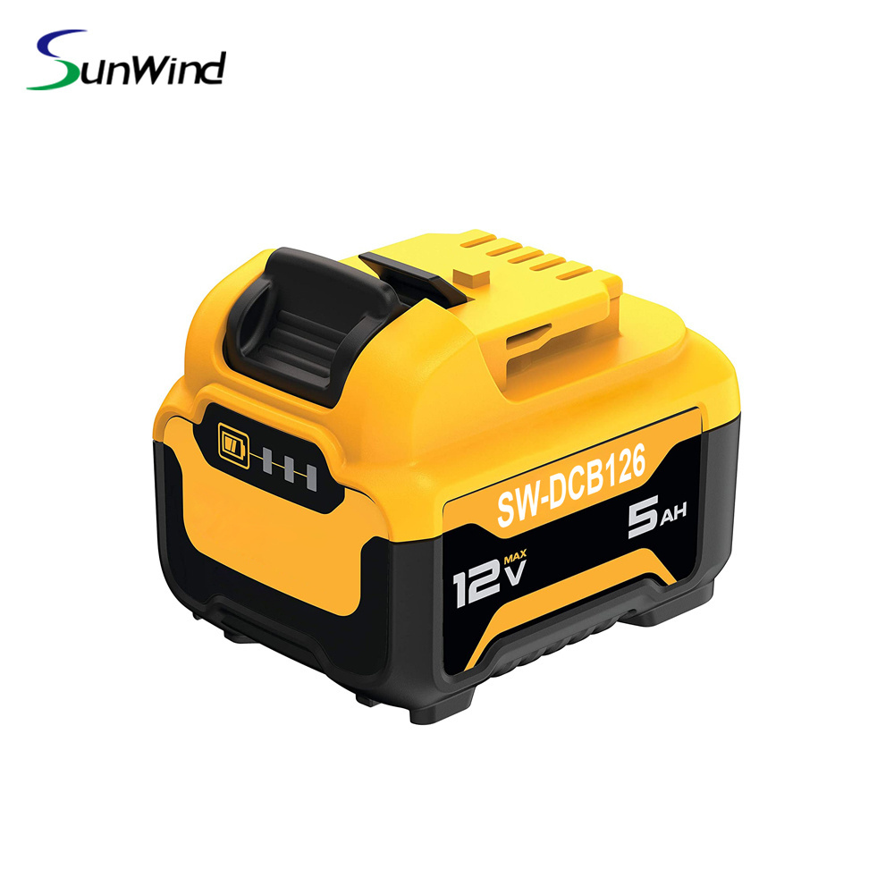 12Ah 5V Lithium Battery For Dewalt Cordless Power Tools Replacement for DCB126 DCB126-XJ