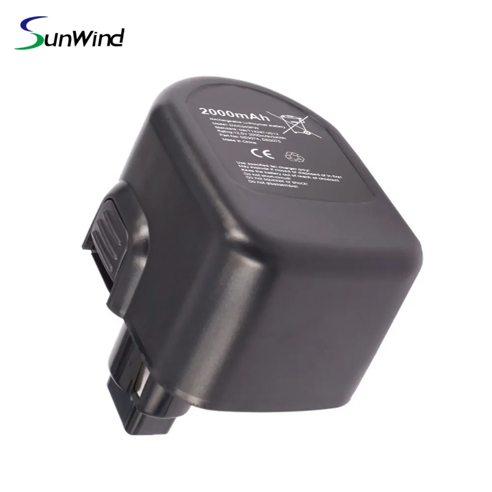 12V Rechargeable Ni-MH Battery for Dewalt DE9074 DC9071 2812K 2832K 2852B Power Tool Battery 2.0AH 3.0AH