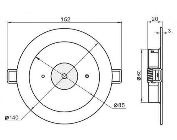 saa/as2293 Cinema Black 5w LED Emergency Light ,ufo led emergency,SAA/AS2293/C-TICK RECESSED mounted led spitfire