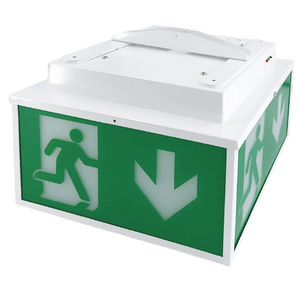 emergency light manufacturers for Europe australia exit sign light clevertronics recessed exit sign