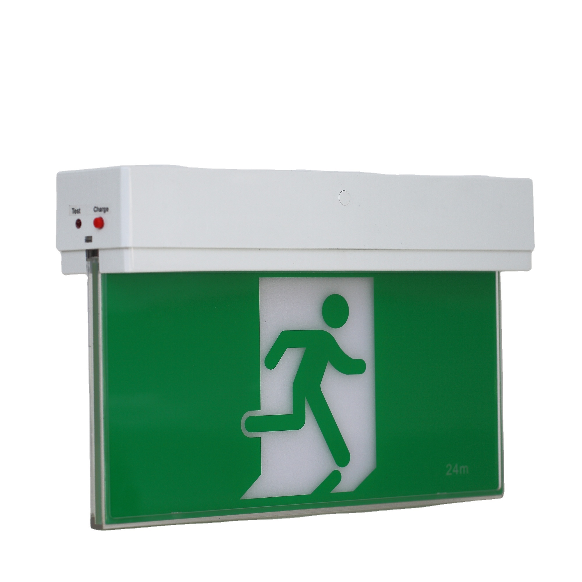 quickfit 4W Blade Fire safety LED Exit Sign board,lifepo4 battery rechargeable Running man LED exit sign