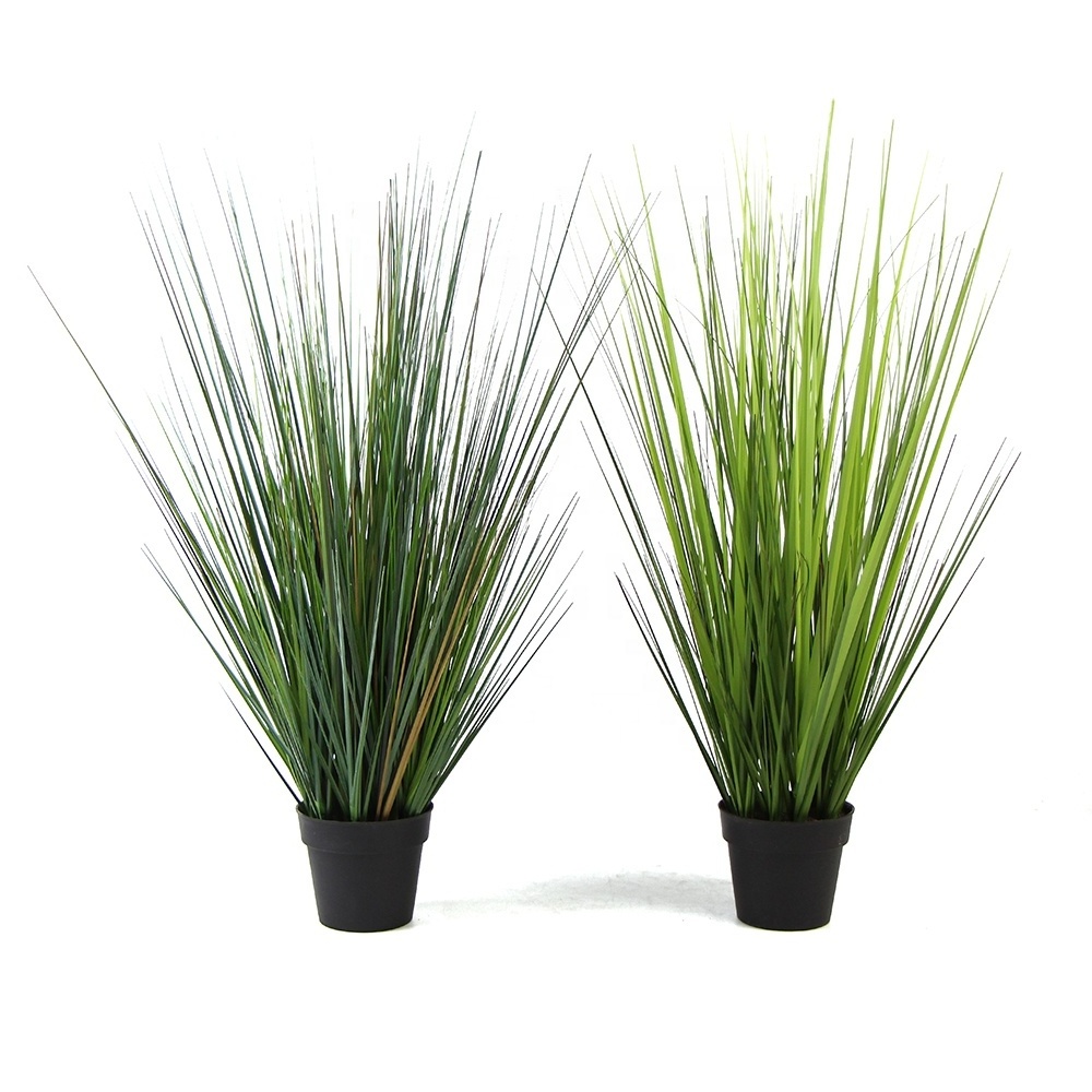 Indoor decorative 60cm artificial plastic reed plant onion grass with potted