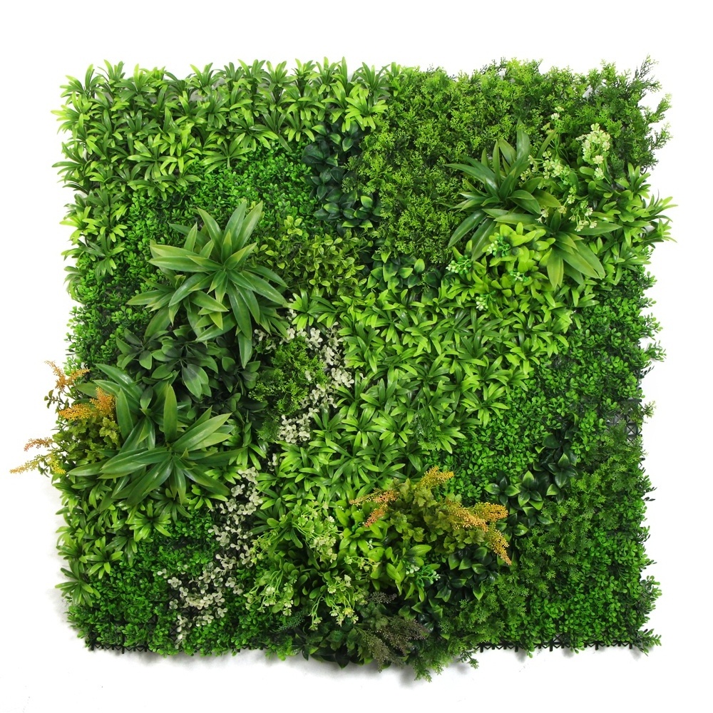 High quality artificial green plant privacy wall covering for background