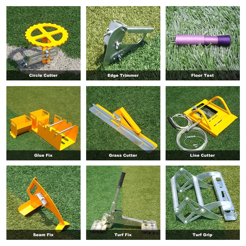 Uland 9 Pieces Tools Artificial Grass Installation Tools Turf Cutter Line Cutter Turf Fix Turf Grip