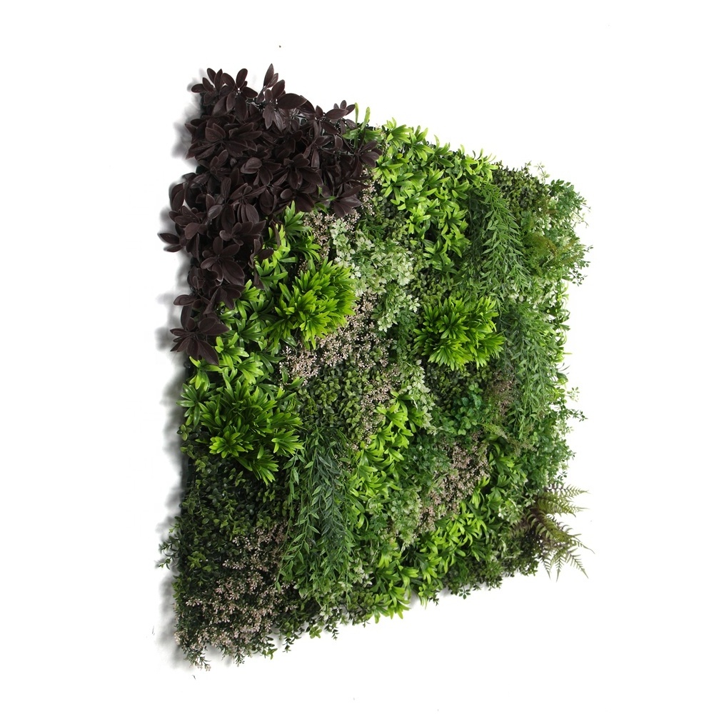 3d green artificial plants wall boxwood hedge panel For Indoor Outdoor Decoration