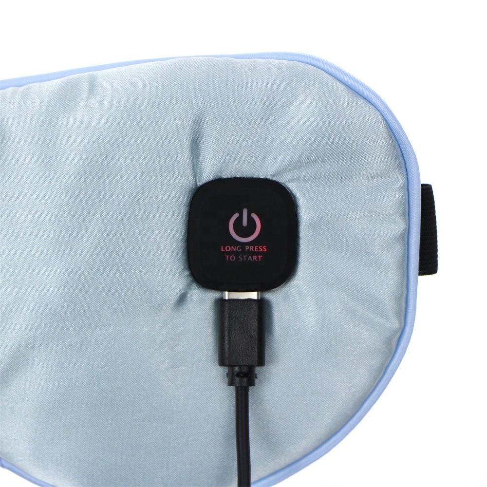 Portable heated silk USB electric heat eye mask for Warm Eye Compression