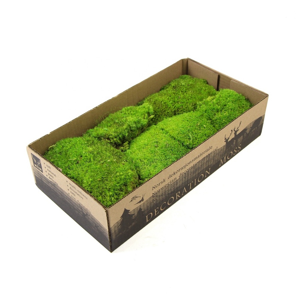 Decorative faux green rocks artificial moss stone ball for landscape