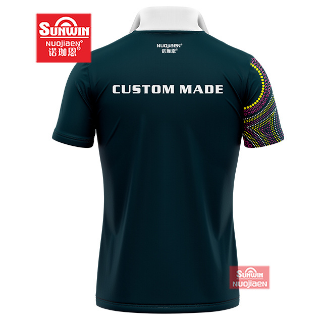 Sublimation sports t shirt designs Club uniforms cricket jersey set full hand Custom logo pattern cricket jersey design