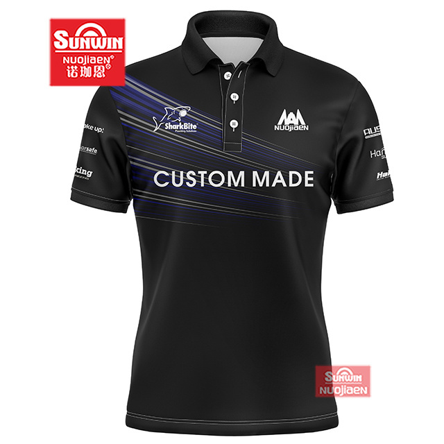 Design your own custom dart shirts jersey polo with zippers team sublimated dart t shirt