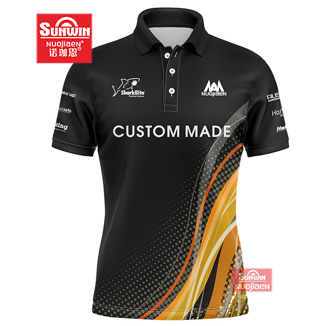 Design your own custom dart shirts jersey polo with zippers team sublimated dart t shirt