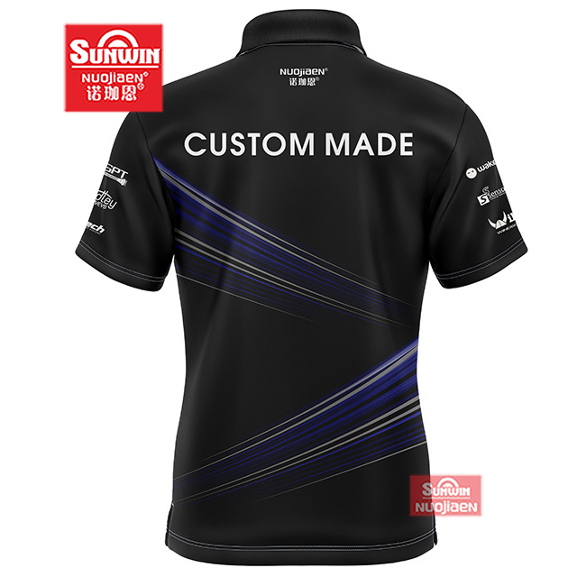 Design your own custom dart shirts jersey polo with zippers team sublimated dart t shirt