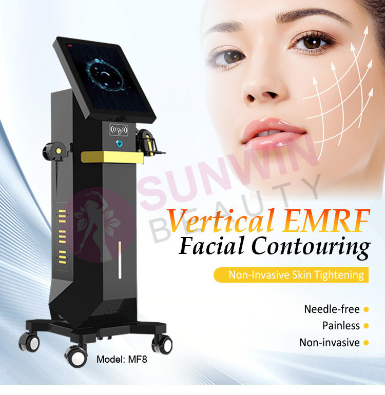 Sunwin Mfface EMRF EMT Facial Muscle Building Eyes Bag Forehead Wrinkle Removal Peface Machine For Face Sculpting