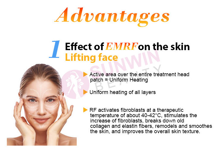 Sunwin Mfface EMRF EMT Facial Muscle Building Eyes Bag Forehead Wrinkle Removal Peface Machine For Face Sculpting