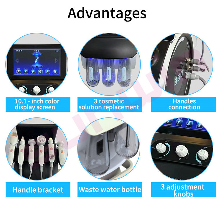 Multi-Functional Hydrodermabrasion Diamond Hydradermabrasion RF Ultrasound Deep Cleansing Machine For Skin Rejuvenation