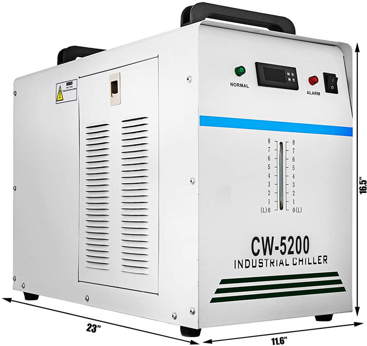 8.5L 1400W Industrial Water Chiller 0.93HP Water Cooling System CW5200DG Water Cooler Cools 5200 BTU/Hour