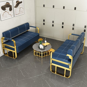 Beauty Salon Station Waiting Sofa Barber Shop Reception Couch Leather Hair Salon Waiting Chair