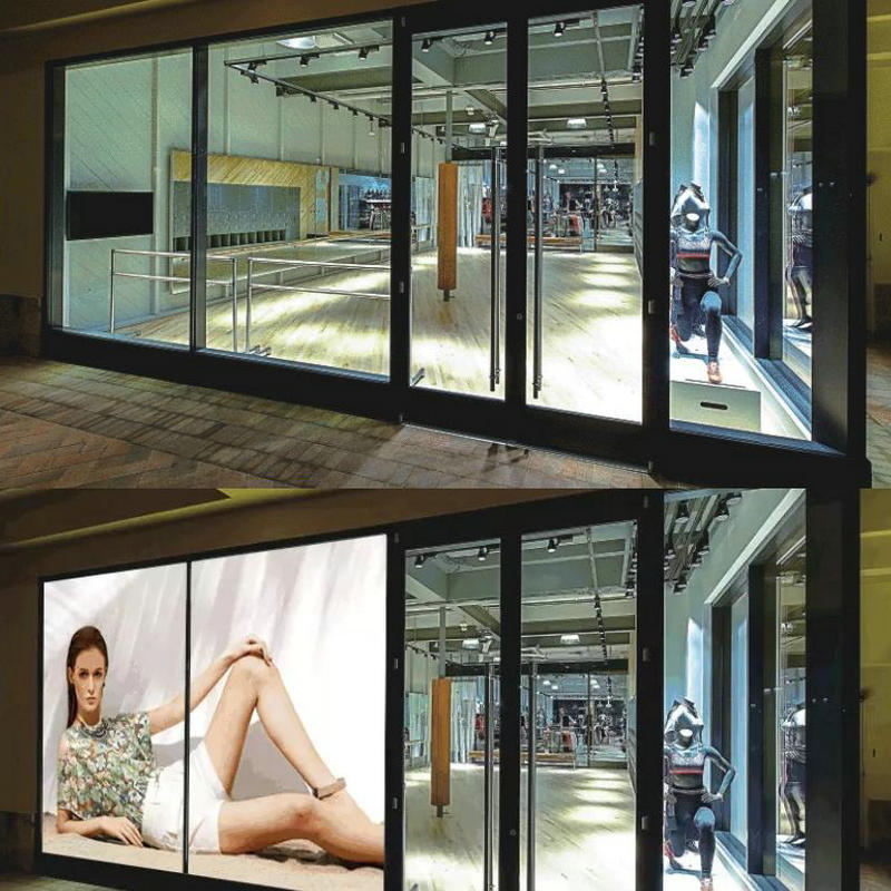 smart window glass film projection