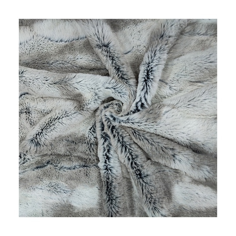 Wholesale Super Soft Gray Scratch Bottom Printed Brushed PV Velvet Fabric For Blanket