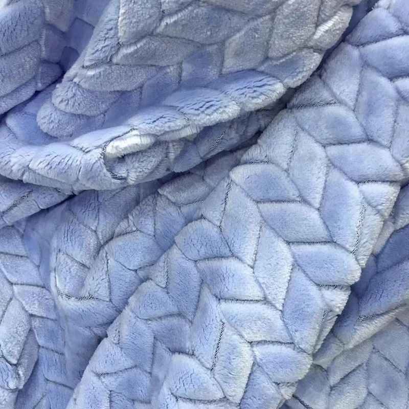 On Sale High Quality Super Soft Double Side Jacquard Flannel Fleece Blanket Fabrics