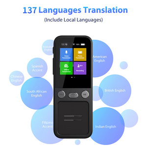 Sunyeetek T16 AI Multi-Language Translator Device 138 Language Offline Photo Voice Recording English Spanish Smart Translator