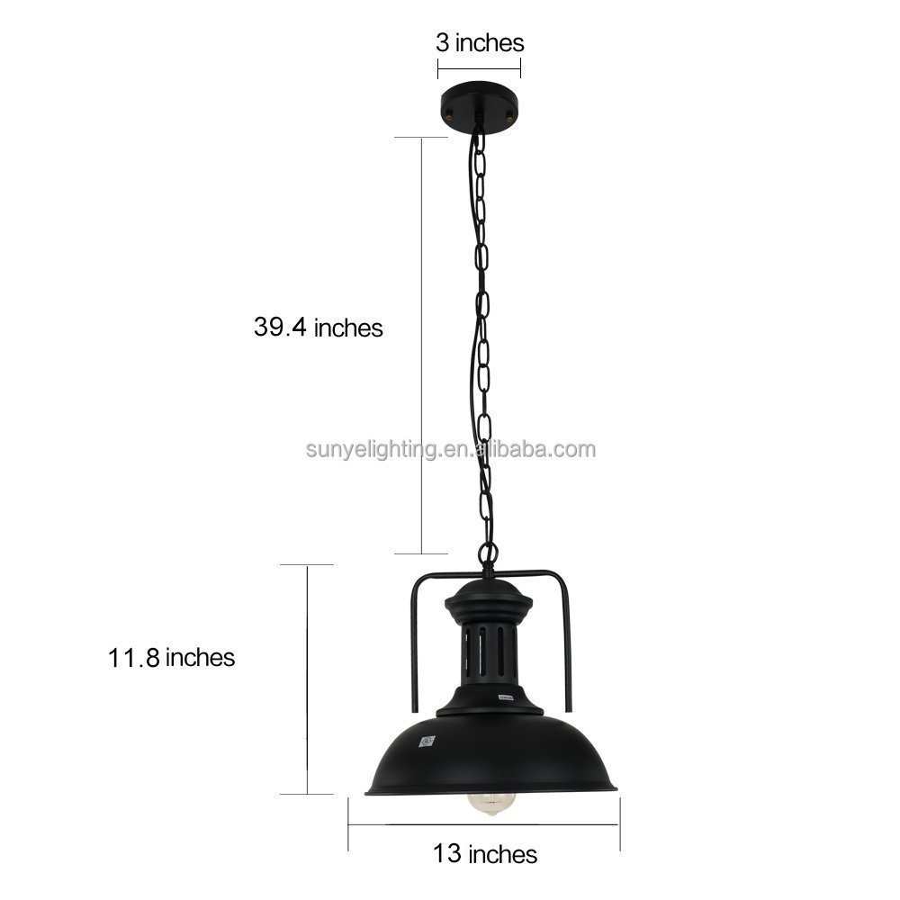 Industrial Pendant Lights Fixture Retro Vintage Ceiling Barn Light Shade Kitchen Pendant Hanging Lamp